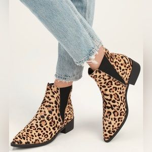 Steve Madden Jerry Leopard Ankle Boots Women Size 10 US